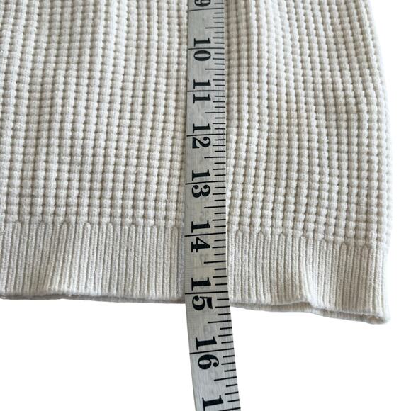 Zara Boys Ecru Waffle Knit Crewneck Sweater - Size 3-4 - Picture 3 of 5